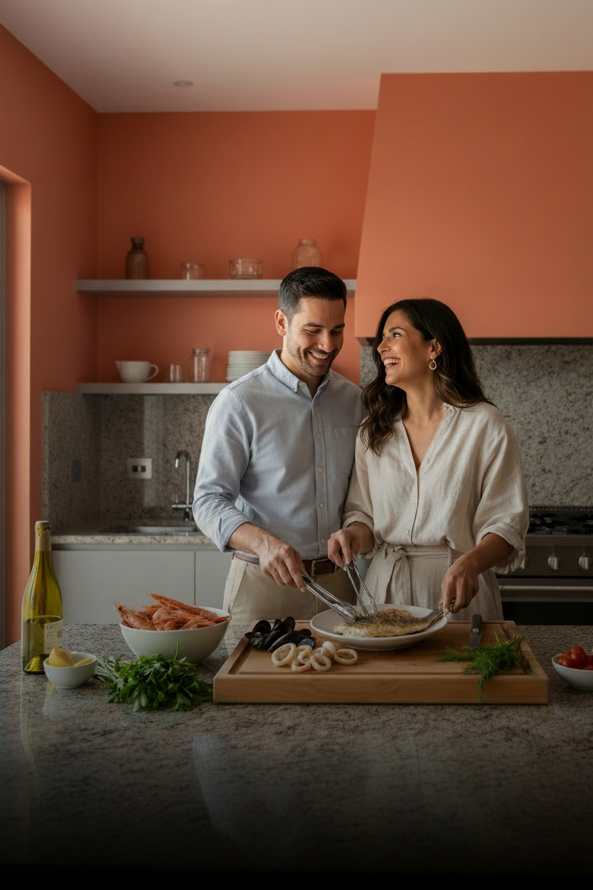 Pareja coral vertical sin texto